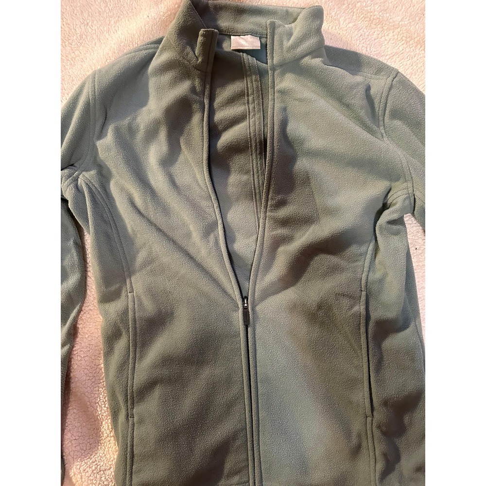 Nike Golf Fleece Jacket Men S Gray Zip Stand Collar Logo Embroidered Polyester